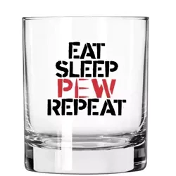 Szklanka do Whisky - EAT SLEEP PEW REPEAT