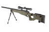 Well MB08D airsoft sniper rifle with scope and bipod Olive