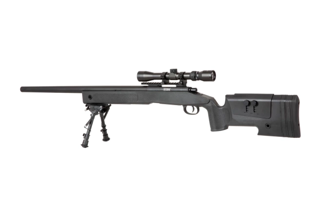 SA-S02 CORE™ Sniper Rifle Replica with Scope and Bipod - Black