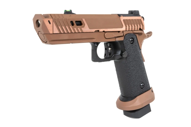 airsoft SRC Sahara Viper DUAL POWER pistol with green gas magazine Flat Dark Earth