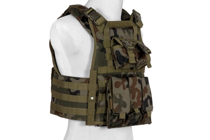 Plate Carrier Tactical Vest - WZ.93 Woodland Panther