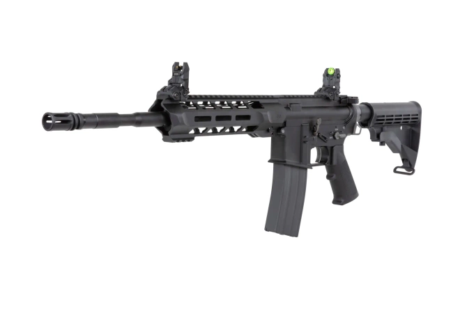 airsoft SRC DUAL POWER SR4 ZAROS GBB carbine with CO2 magazine