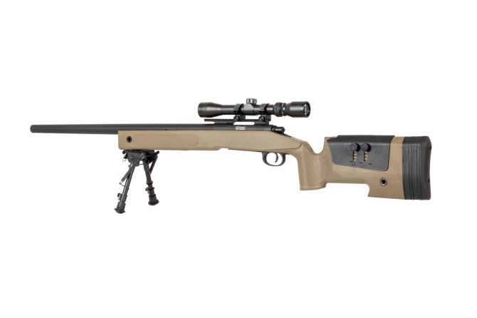 SA-S02 CORE™ Sniper Rifle Replica with Scope and Bipod - Tan