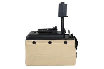 A&amp;K electric box magazine for 2000 BBs for M249 Tan replicas