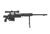 MB4411D sniper rifle replica with scope and bipod - black