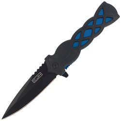 Nóż składany Herbertz Solingen CJH Black / Blue ABS, Black Blade